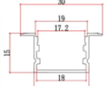 Profilé LED 2015 Reces﻿sed